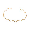 Golden Thin Waves Minimalist Choker Necklace