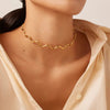Golden Thin Waves Minimalist Choker Necklace