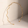 Golden Thin Waves Minimalist Choker Necklace