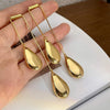 Balanced Drop Alloy Earrings
