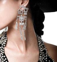 Magic In The Bones - Alloy & Crystal Rhinestone Earrings