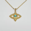Golden Evil Eye Pendant with Chain