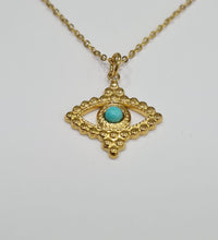 Golden Evil Eye Pendant with Chain