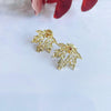Stunning golden maple leaf earrings