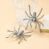 Metal spider spooky earrings