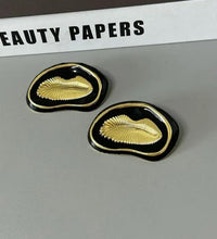 Classy black & golden earrings