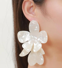 Floral acrylic earrings