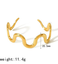 Golden wave shiny bracelet