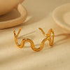 Golden wave shiny bracelet