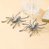 Metal spider spooky earrings