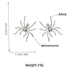 Metal spider spooky earrings