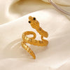 Contemporary golden snake ring