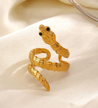 Contemporary golden snake ring