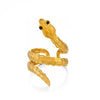 Contemporary golden snake ring