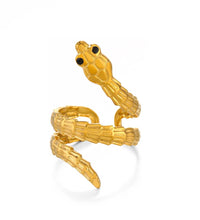 Contemporary golden snake ring