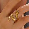 Contemporary golden snake ring