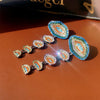Stone Studded Evil Eye Earrings