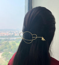 Stunning Golden Glow Saturn Hair Pin