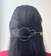 Stunning Golden Glow Saturn Hair Pin