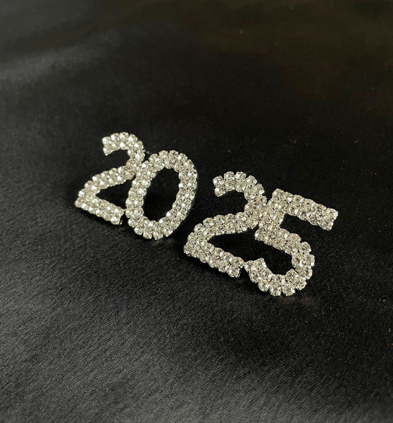 2025 New Year Eve Stud Earrings