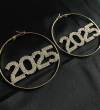 Sparkling 2025 Hoop Earrings