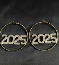 Sparkling 2025 Hoop Earrings