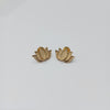 Minimalist Golden Lotus Stud