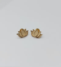 Minimalist Golden Lotus Stud