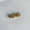 Minimalist Golden Lotus Stud
