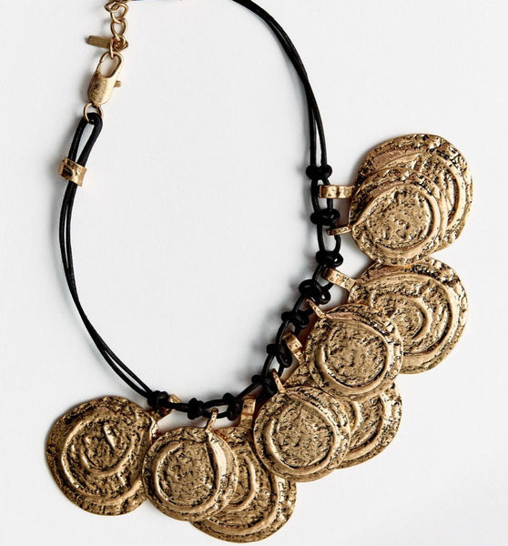 Vintage gold coin classy neckpiece