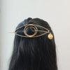 Evil Eye Handmade Gold Hair Pin