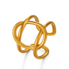 Classy gold ring with geometrical twist