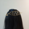 Golden cheerful YAY hair pin