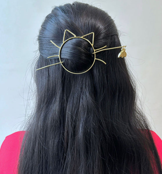 Cute chic cat shaped hair pin