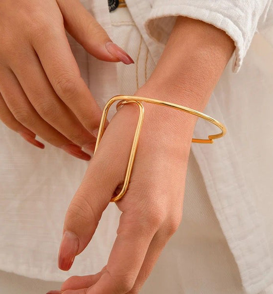 Gold & Silver geometric shaped bracelets