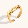Adjustable Alloy MOM Golden Ring