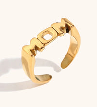 Adjustable Alloy MOM Golden Ring