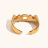 Adjustable Alloy MOM Golden Ring