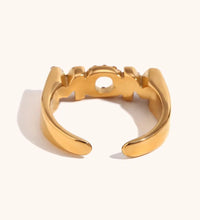 Adjustable Alloy MOM Golden Ring