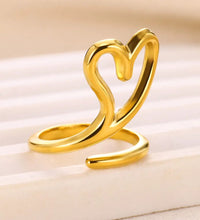 Golden Heart Princess Nail Ring