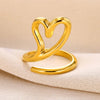 Golden Heart Princess Nail Ring