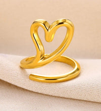 Golden Heart Princess Nail Ring