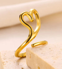 Golden Heart Princess Nail Ring