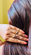 Golden Waterdrop Statement Ring Product