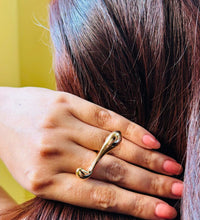 Golden Waterdrop Statement Ring Product