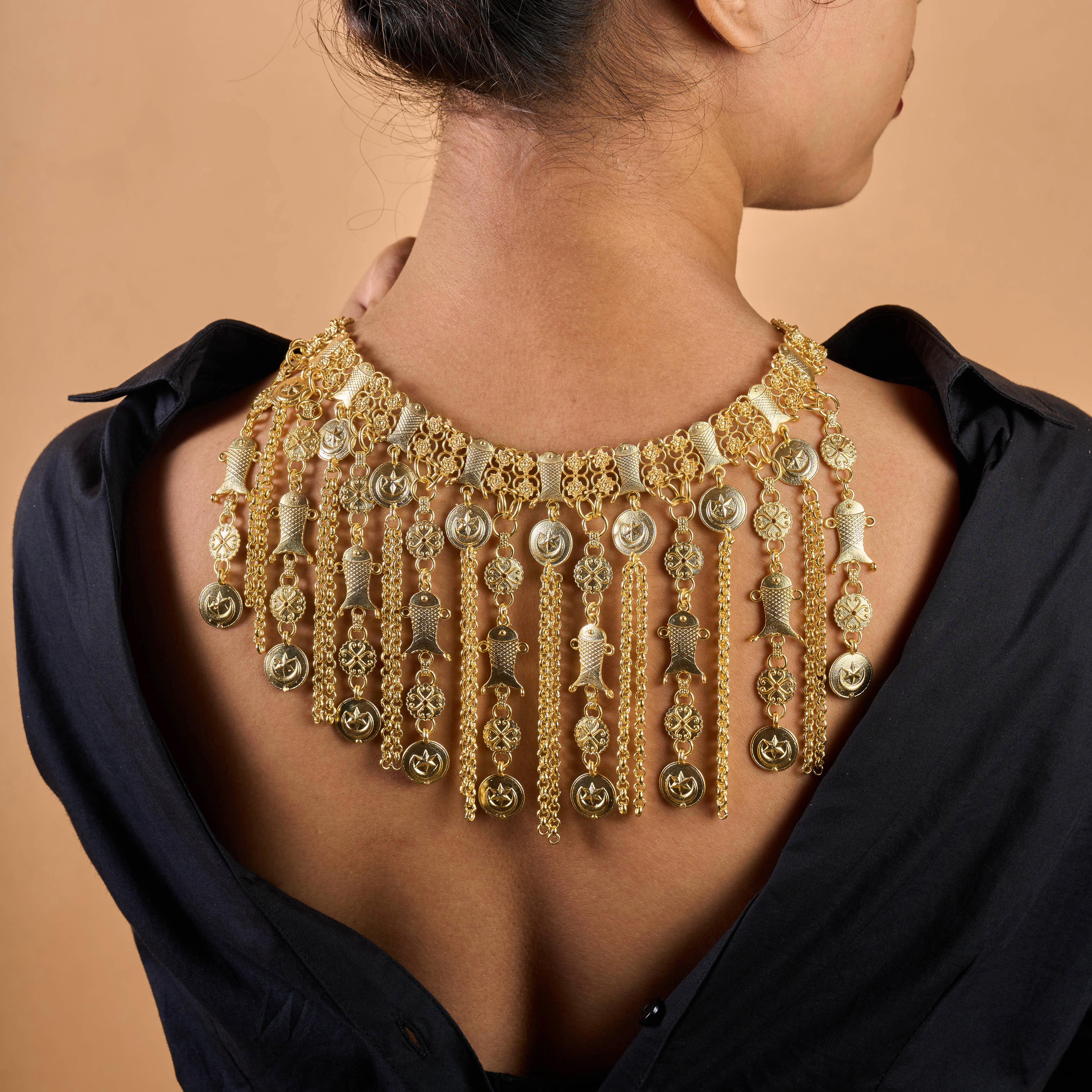 Royal Layered Golden Stardust Necklace
