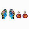 Krishna & Trishul Earrings Combo