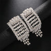 Out Of The Box - Square Alloy & Crystal Rhinestone Earrings