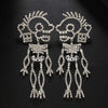 Magic In The Bones - Alloy & Crystal Rhinestone Earrings
