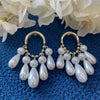 White Moti and Golden Hoop Danglers